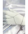 Pirinç Gümüş Renk Parçalı Ezme Zincirli Şahmeran