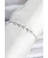 Pirinç Gümüş Renk Sıralı Yıldız Model Su Yolu Kadın Bileklik
