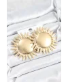 Pirinç Güneş Model Gold Renk Kadın Küpe