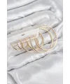 Pirinç Halka Model Gold Renk Kadın Set Küpe