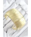 Pirinç Tel Sarma Model Gold Renk Kadın Bileklilk