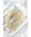 Pirinç Tel Sarma Model Gold Renk Kadın Bileklilk