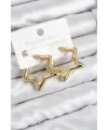 Pirinç Yıldız Model Gold Renk Kadın Küpe