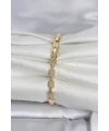 Pirinç Zirkon Taşlı Gold Renk Kadın Bileklik