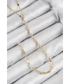 Pirinç Zirkon Taşlı Model Gold Renk Y Kolye