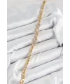 Pirinç Zirkon Taşlı Oval Model Gold Renk Kadın Bileklik