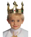 Plastik Kral Tacı Altın Renk Çocuk Boy