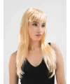 Platin Altın Dore Renk Uzun Düz Parti Peruğu
