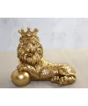Polyester Dekoratif Taçlı Aslan Figürü Alk2575
