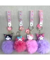 Ponponlu Kuromi Ve Hello Kitty Anahtarlık Alk4246