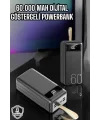 Powerbank 60.000 Mah Hızlı Şarj 4 Çıkışlı Uzun Şarj Süreli Dijital Göstergeli