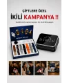 Powerbank Aynalı Bluetooth Kulaklık Ve Akıllı Saat Seti ANC Özelliği Dokunamatik
