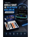Powerbank Bluetooth Kulaklık Ve Akıllı Saat 7 Kordonlu Metal Kordon Plastik Kordon