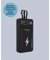Powerbank Dahili Ekranlı 10000 mAh Çift Kablolu