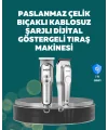 Profesyonel Saç ve Sakal Kesme Makinesi – Şarjlı Sessiz Motor Ayarlanabilir Tarak