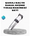 Profesyonel Şarjlı Saç ve Sakal Kesme Makinesi – Paslanmaz Çelik Bıçaklı Ergonomik ve Sessiz Motorlu