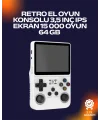 R36S Retro Oyun Cihazı – Çift MicroSD Desteği Çoklu Platform Uyumu 3200 mAh Batarya