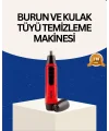 Raks Kırmızı Tüy Temizleme Cihazı Kulak Burun Pilli Ergonomik