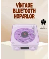 Retro Pikap Hoparlör – Şarjlı Kablosuz Projektör ve Gece Lambası