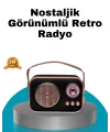 Retro Tarz Kablosuz Radyo – Bluetooth USB ve TF Kart Girişli