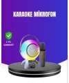 RGB Işıklı Astronot Bluetooth Hoparlör Karaoke Mikrofonlu