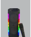 RGB Işıklı Çift Hoparlörlü Taşınabilir Bluetooth Speaker ve Mikrofon