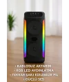 RGB Işıklı Çift Hoparlörlü Taşınabilir Bluetooth Speaker ve Mikrofon