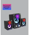 RGB Işıklı USB Hoparlör Seti 9W Çıkış Gücü Derin Bas