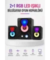 RGB LED Aydınlatmalı Bilgisayar Oyun Hoparlör Sistemi