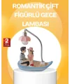 Romantik Çift Figürlü Gece Lambası Sandal Model Sevgiliye Özel Hediye
