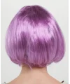 Rose Pembe Renk Düz Kesim Küt Parti Peruğu Kısa Takma Saç
