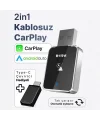 S-LINK SL-CAR01 2in1 Android ve Apple Cihazlar Kablosuz Android Auto ve Carplay Adaptörü(1923)
