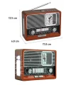Saatli Fenerli Bluetooth Nostaljik Radyo AUX SD USB Girişli Bluetooth Hoparlör