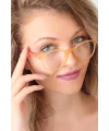 Sarı Renk Oval Turuncu Renk Bayan Gözlük