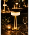 Şarjlı Gold Mantar Masa Lambası Dimmer Ayarlı Kablosuz LED Lamba