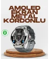 Şık Metal Kasa ve Değiştirilebilir Kordonlarla SW80 Smartwatch