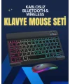 Şık ve Sessiz Tasarımlı Işıklı Klavye Mouse Seti – Şarjlı Wireless