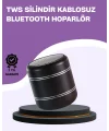 Silindir Tasarım Mini Bluetooth Hoparlör 10m Çekim Güçlü Bas ve Mikrofonlu