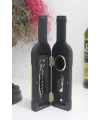 Şişe Tirbuşon Seti Küçük Siyah Alk2630
