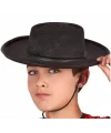 Siyah Renk Keçe Flamenko Şapkası Çocuk Boy
