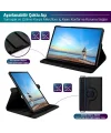 SM Galaxy Tab S8 Plus 2022 12.4 (X800-X806) 360 Derece Döner Standlı Kılıf-(5775)