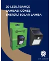 Solar Enerjili 20 LED Duvar Lambası | Hareket Sensörlü Su Geçirmez Kablo Gerektirmez