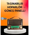 Solar Şarjlı Taşınabilir Radyo Bluetooth Hoparlör USB SD Destekli