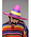 Sombrero Meksika Şapkası Renkli Örme Hasır Yetişkin Boy
