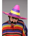 Sombrero Meksika Şapkası Renkli Örme Hasır Yetişkin Boy