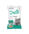 Spectrum Gusto Lick Snack Ton ve Somon Balıklı Sıvı Kedi Ödül Maması 15 Gr 4 Adet