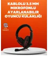 Stereo KırmızıKulaklığı Yumuşak Pedli Mikrofonlu