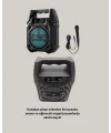 Taşınabilir 6.5” Bluetooth Hoparlör USB TF Kart Mikrofonlu Şarjlı Sistem
