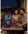 Taşınabilir Bluetooth Speaker Mikrofonlu RGB Işıklı Karaoke Ses Sistemi