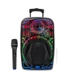 Taşınabilir Bluetooth Speaker Mikrofonlu RGB Işıklı Karaoke Ses Sistemi